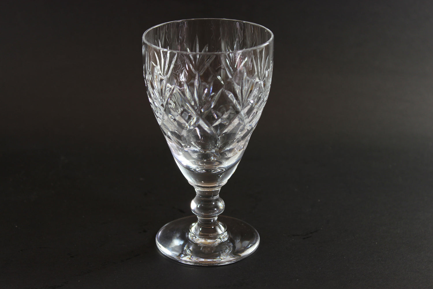 Webb Corbett Crystal, Claret Wine Glasses, Georgian Pattern