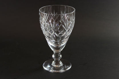 Webb Corbett Crystal, Claret Wine Glasses, Georgian Pattern