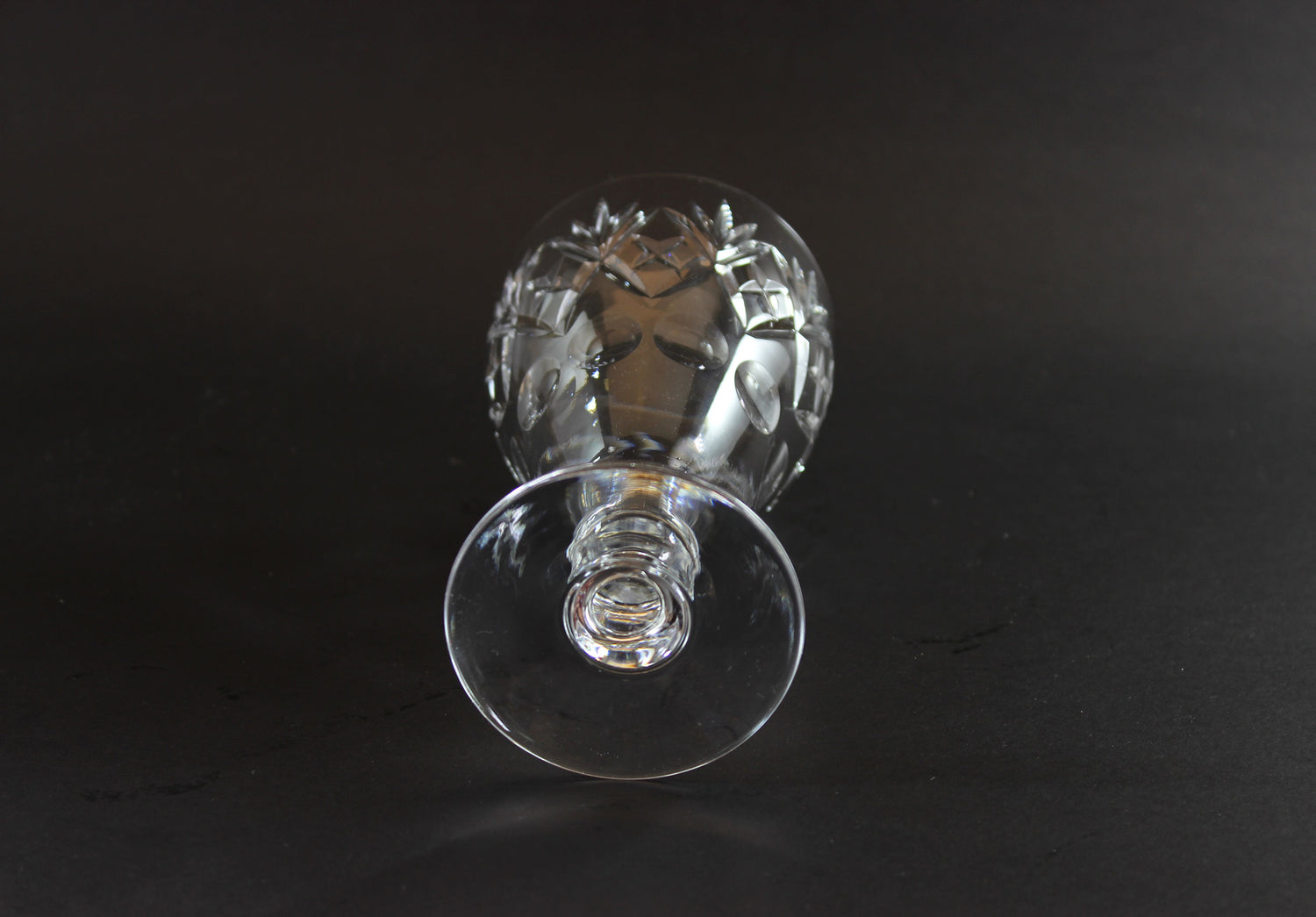 Webb Corbett Crystal, Claret Wine Glasses, Georgian Pattern