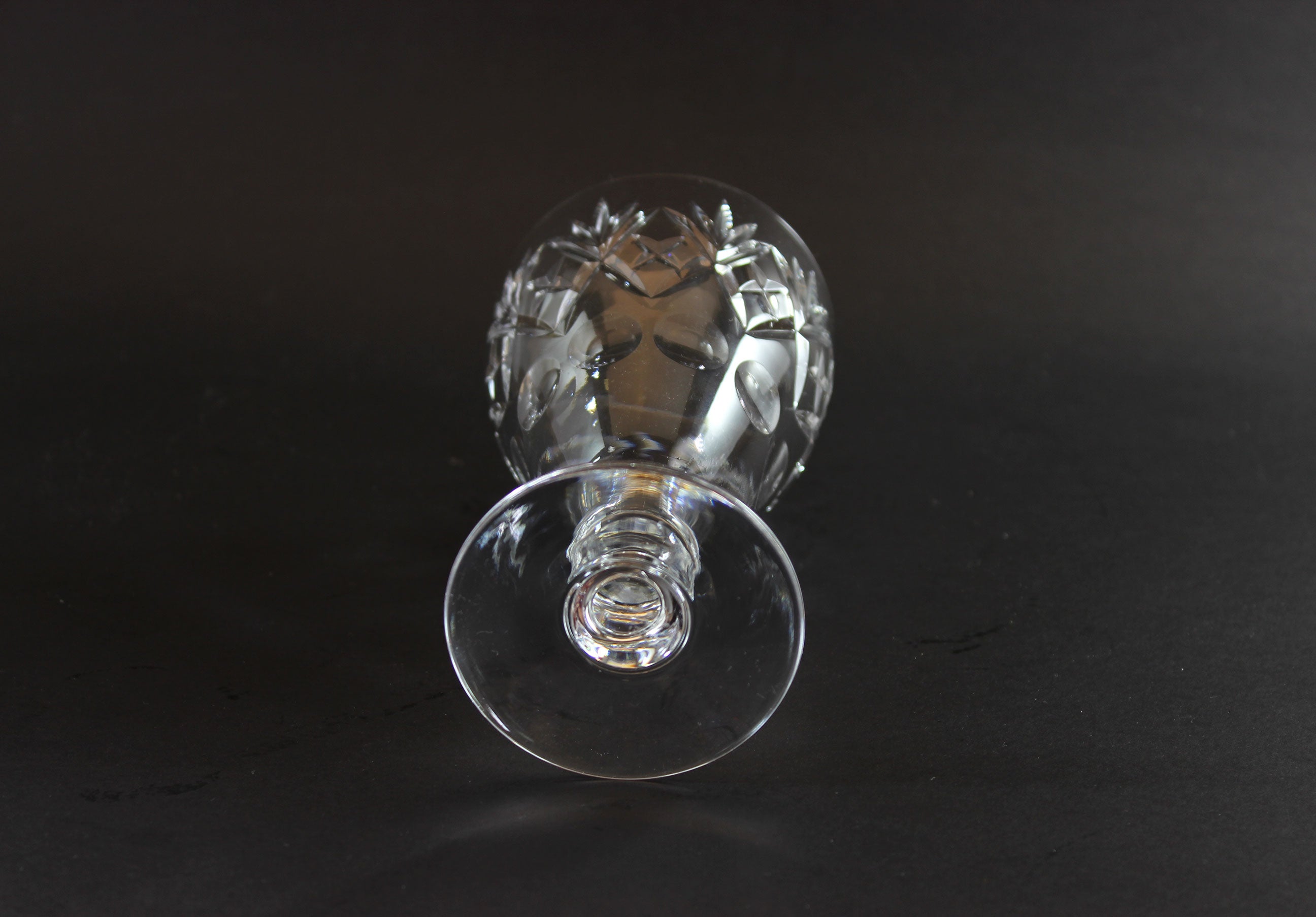 Webb Corbett Crystal, Claret Wine Glasses, Georgian Pattern
