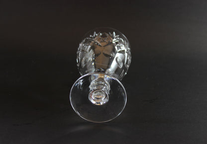 Webb Corbett Crystal, Claret Wine Glasses, Georgian Pattern