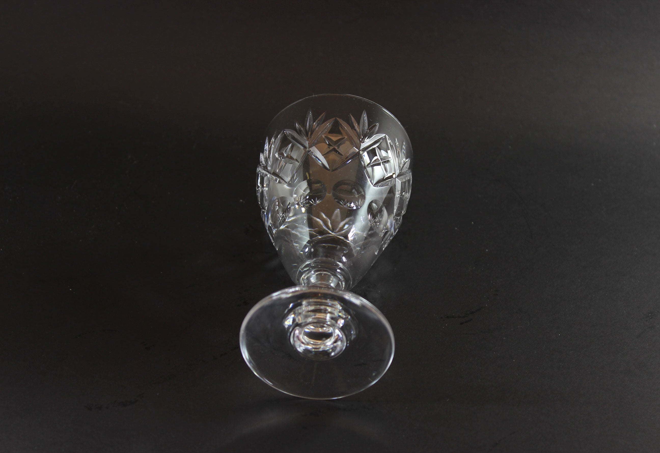Webb Corbett Crystal, Claret Wine Glasses, Georgian Pattern
