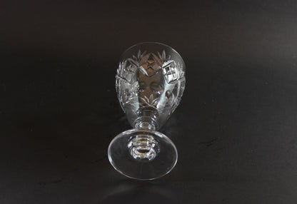 Webb Corbett Crystal, Claret Wine Glasses, Georgian Pattern