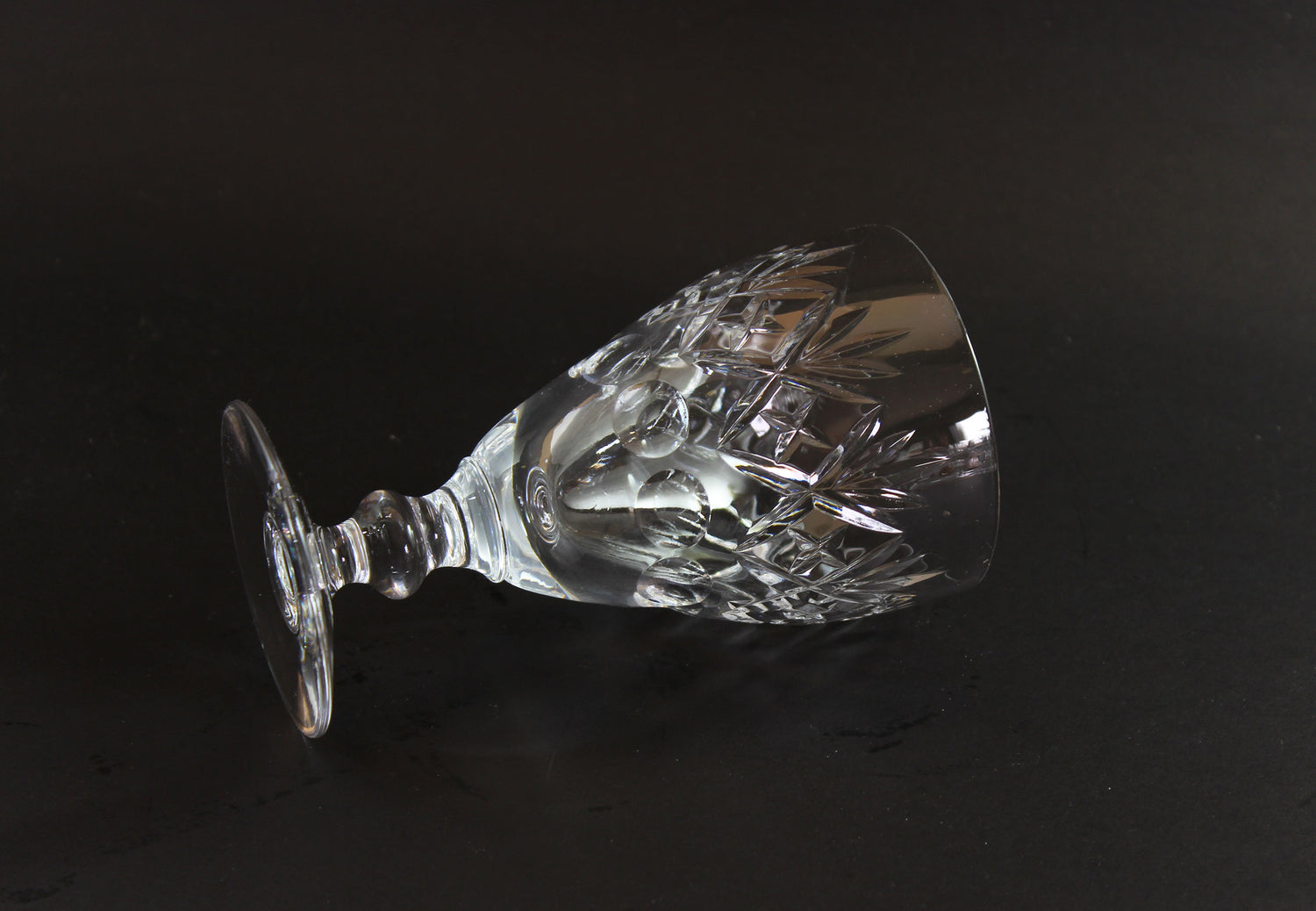 Webb Corbett Crystal, Claret Wine Glasses, Georgian Pattern