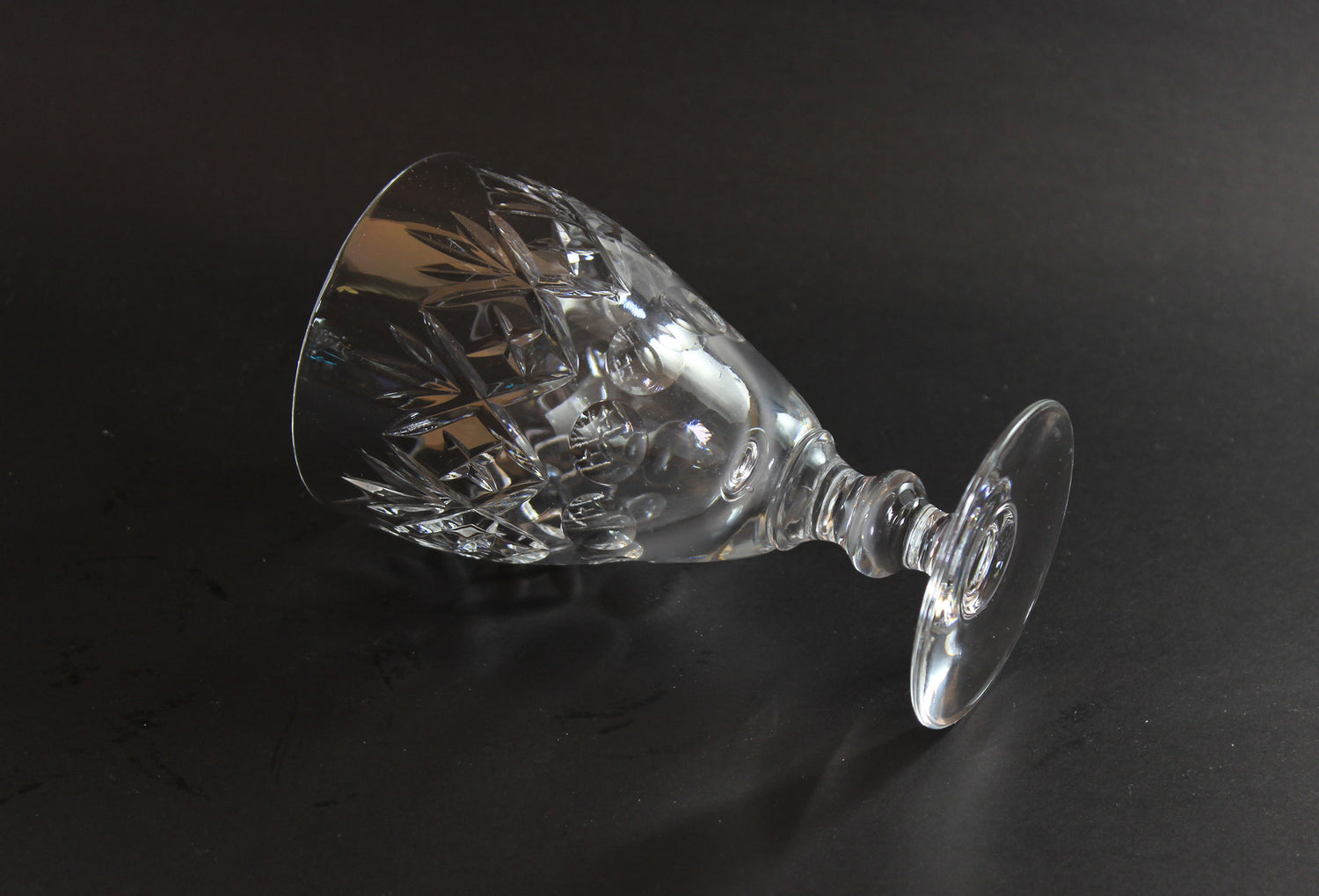 Webb Corbett Crystal, Claret Wine Glasses, Georgian Pattern