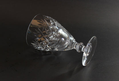 Webb Corbett Crystal, Claret Wine Glasses, Georgian Pattern