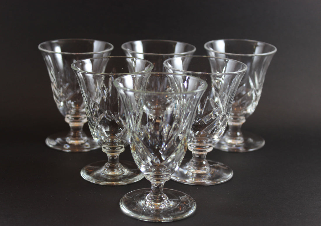 Webb Corbett Crystal, Fruit or Juice Glasses, Avon Pattern