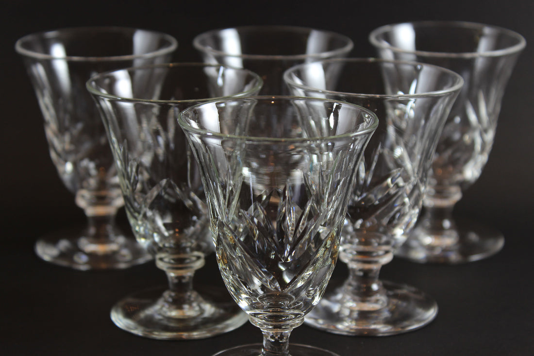 Webb Corbett Crystal, Fruit or Juice Glasses, Avon Pattern