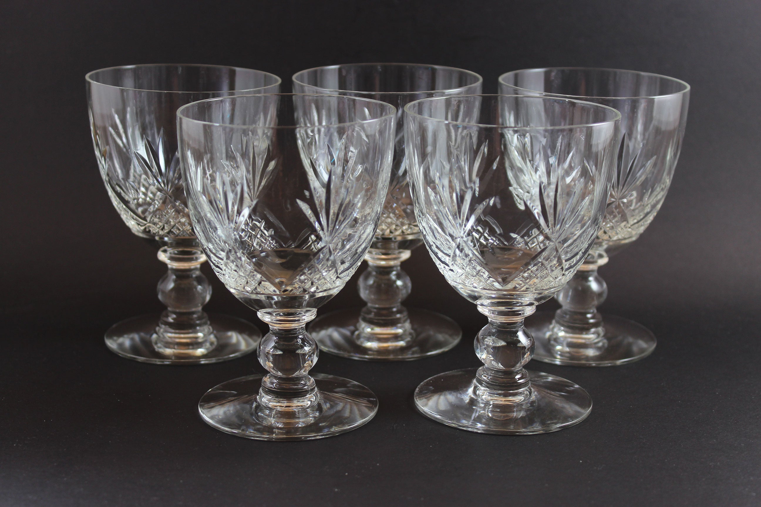 Webb Corbett Crystal, Red Wine Glasses