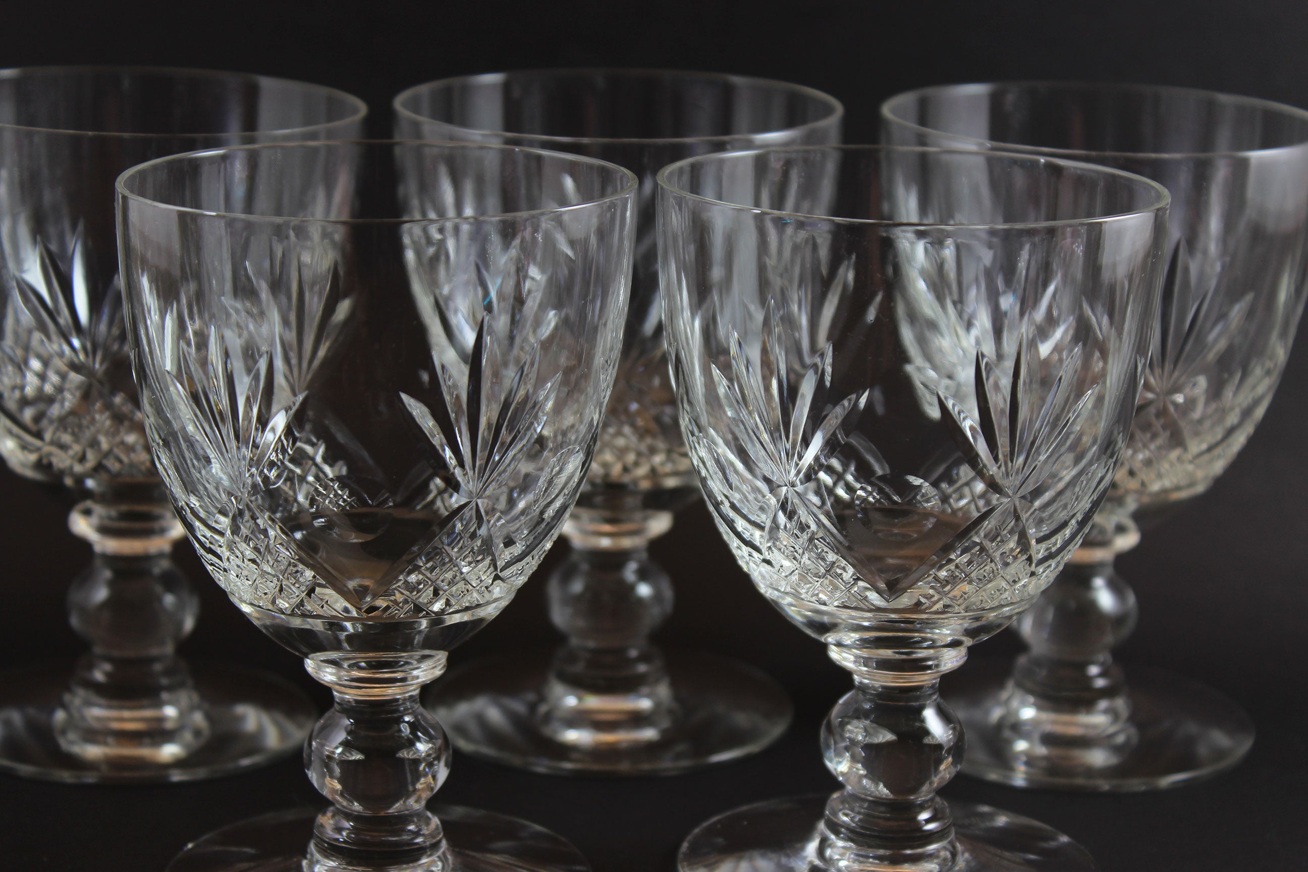 Webb Corbett Crystal, Red Wine Glasses