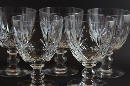 Webb Corbett Crystal, Red Wine Glasses