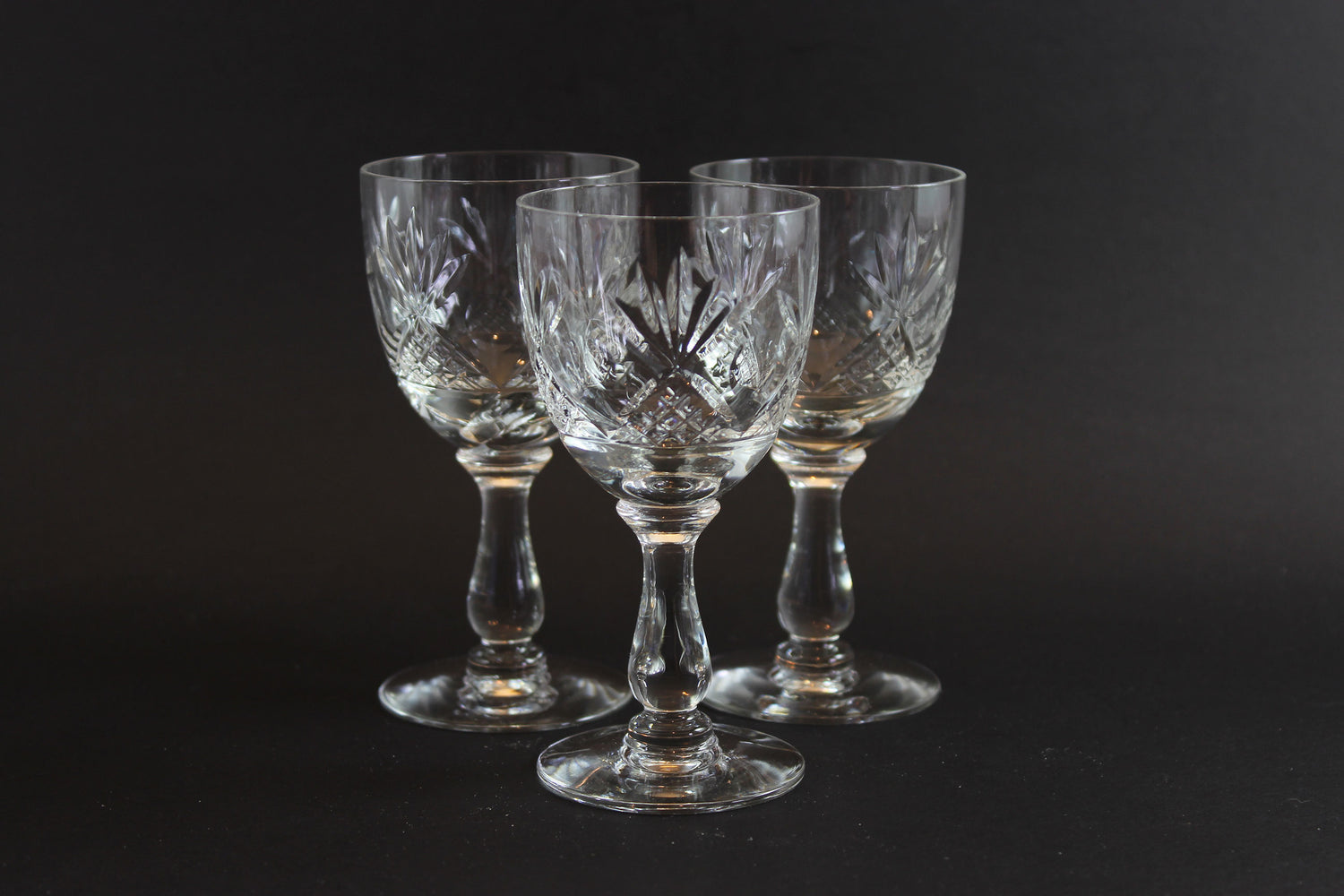 Webb Corbett Crystal, Sherry or Port Glasses, Unknown Pattern