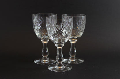 Webb Corbett Crystal, Sherry or Port Glasses, Unknown Pattern
