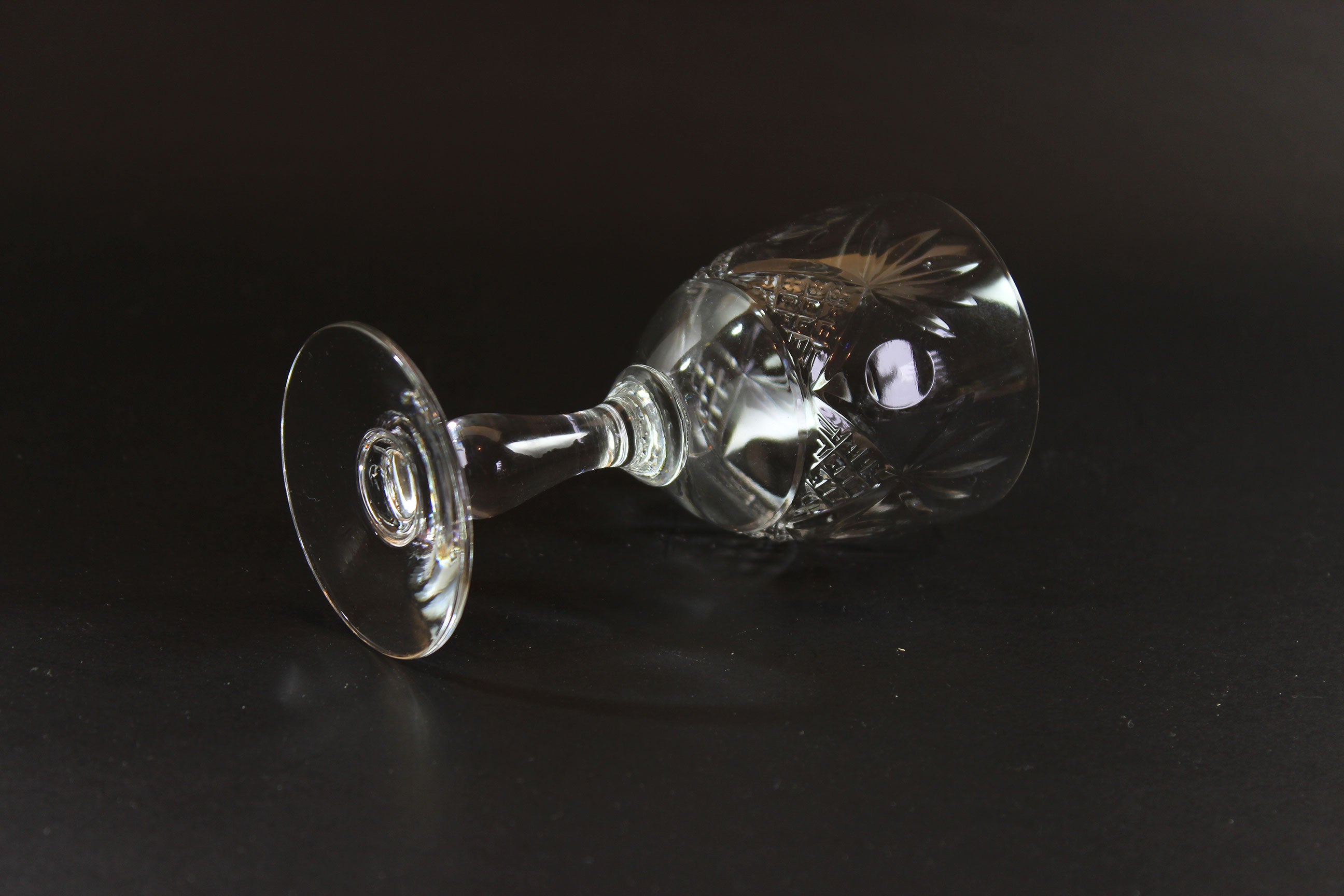 Webb Corbett Crystal, Sherry or Port Glasses, Unknown Pattern