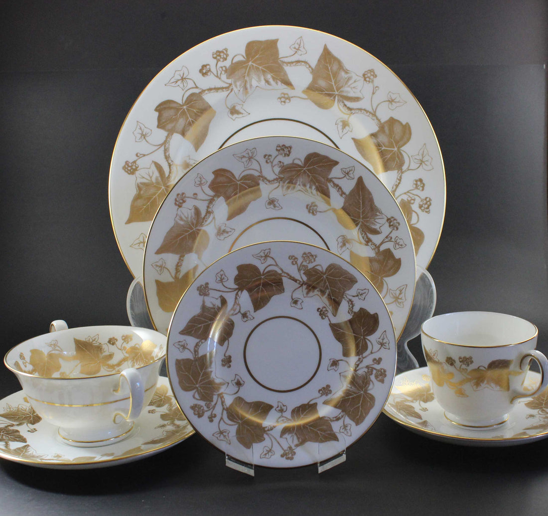 Wedgwood, Golden Ivy Bone China,  7 Piece Place Setting