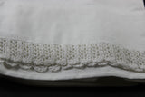 White Crochet Lace Edged Pillowcase Set