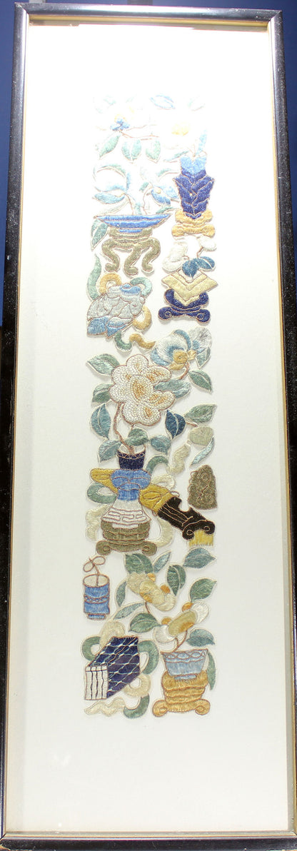 Antique Chinese Silk Embroidered Tapestry