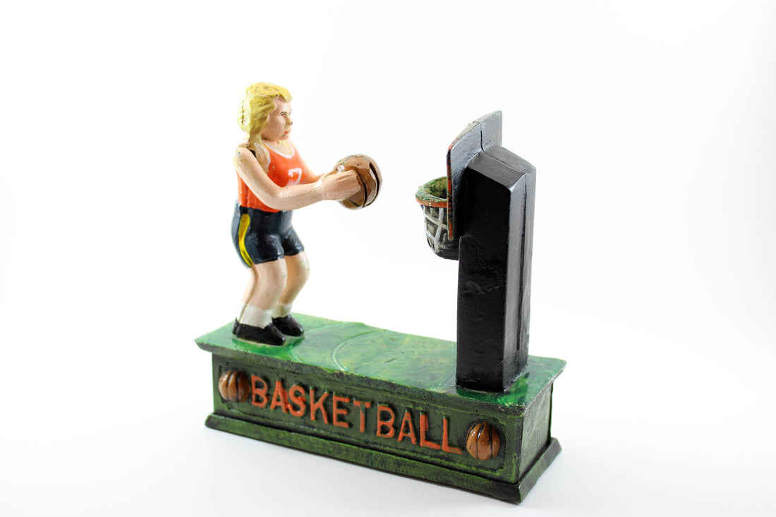 Cast-Iron replica novelty basketball bank