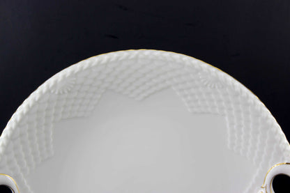 Bing &amp; Grondahl, Akjaer, White Cake Plate (Cream)