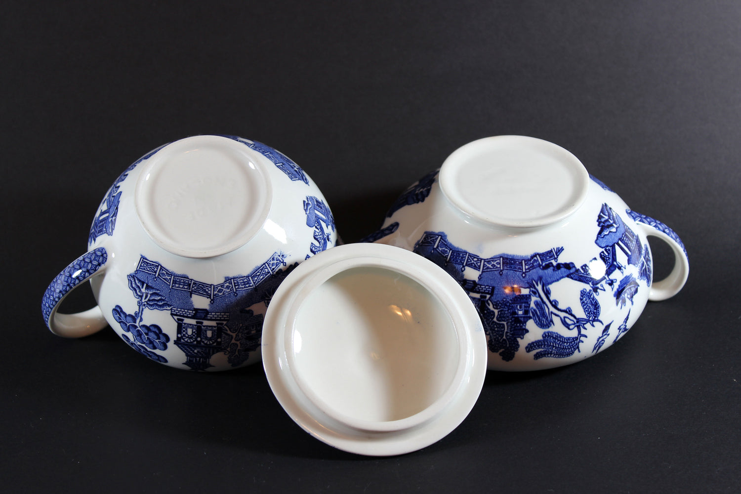 Blue Willow, Creamer and Sugar, Johnson Brothers