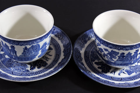Blue Willow, Cup and Saucer, Johnson Brothers