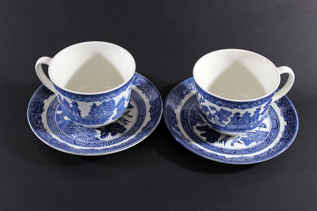 Blue Willow, Cup and Saucer, Johnson Brothers