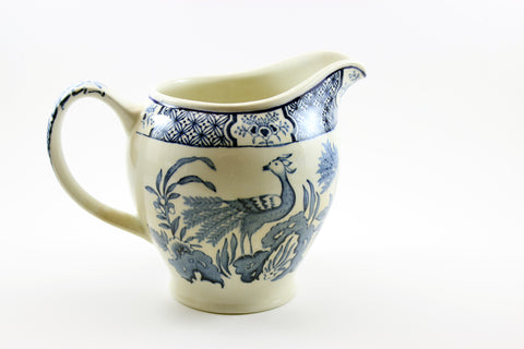 Blue and White "Juan" Wood and Sons Ltd., England. Small pitcher. Circa 1930's.