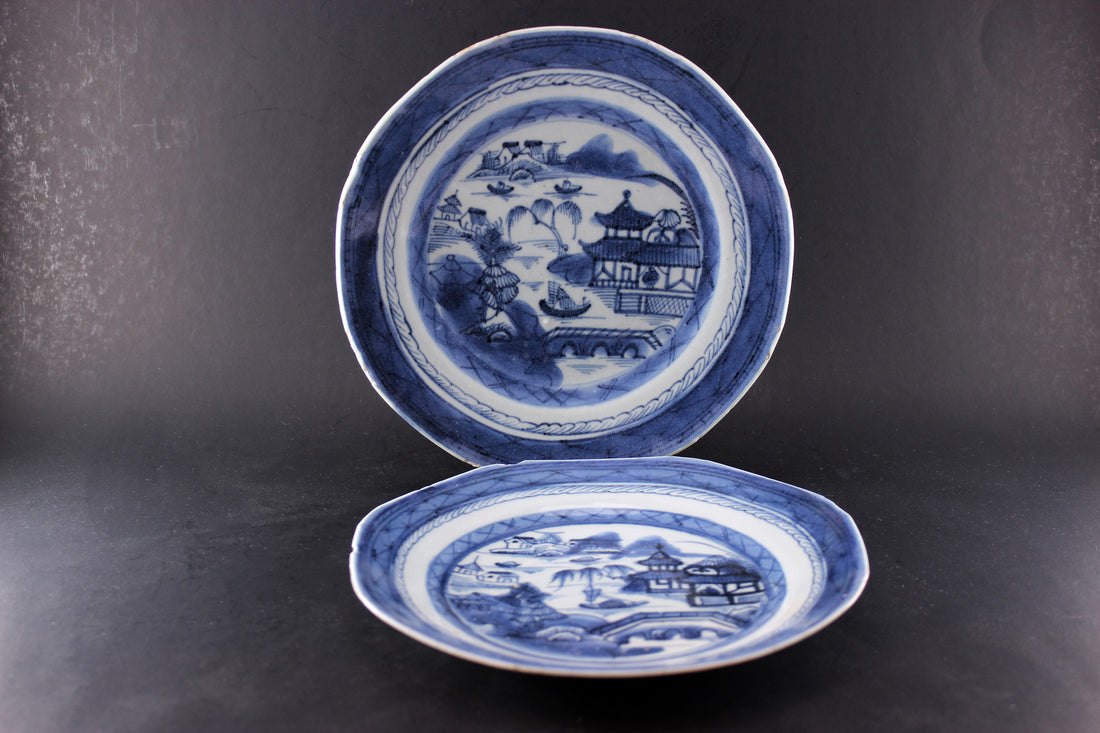 Chinese Export Canton Antique Plates (2)