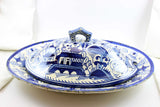 Canton Tureen Lid, Blue and White-19th Century