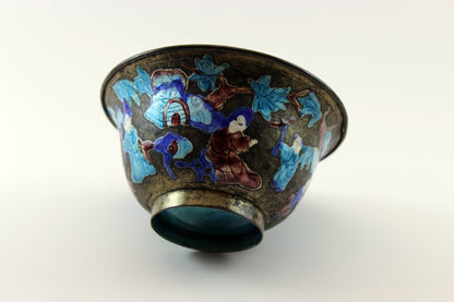 Antique Chinese Enamel and Metal Bowl