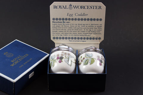Royal Worcester - Lavinia Pattern Egg Coddlers (2)