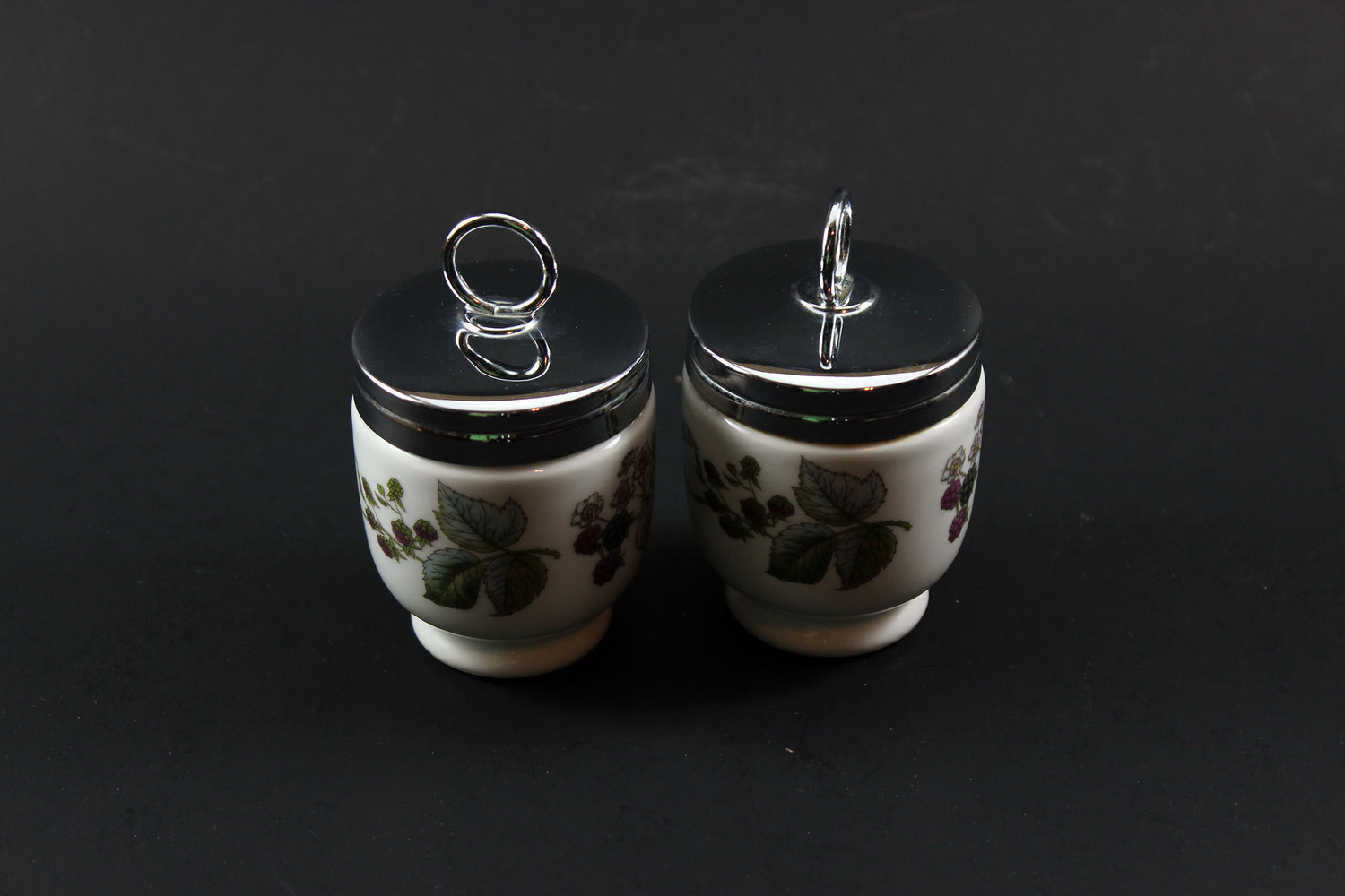 Royal Worcester - Lavinia Pattern Egg Coddlers (2)