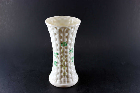 Belleek Shamrock Vase Colleen Pattern