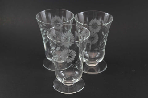 Cornflower Crystal Parfait Glasses Non-Optic