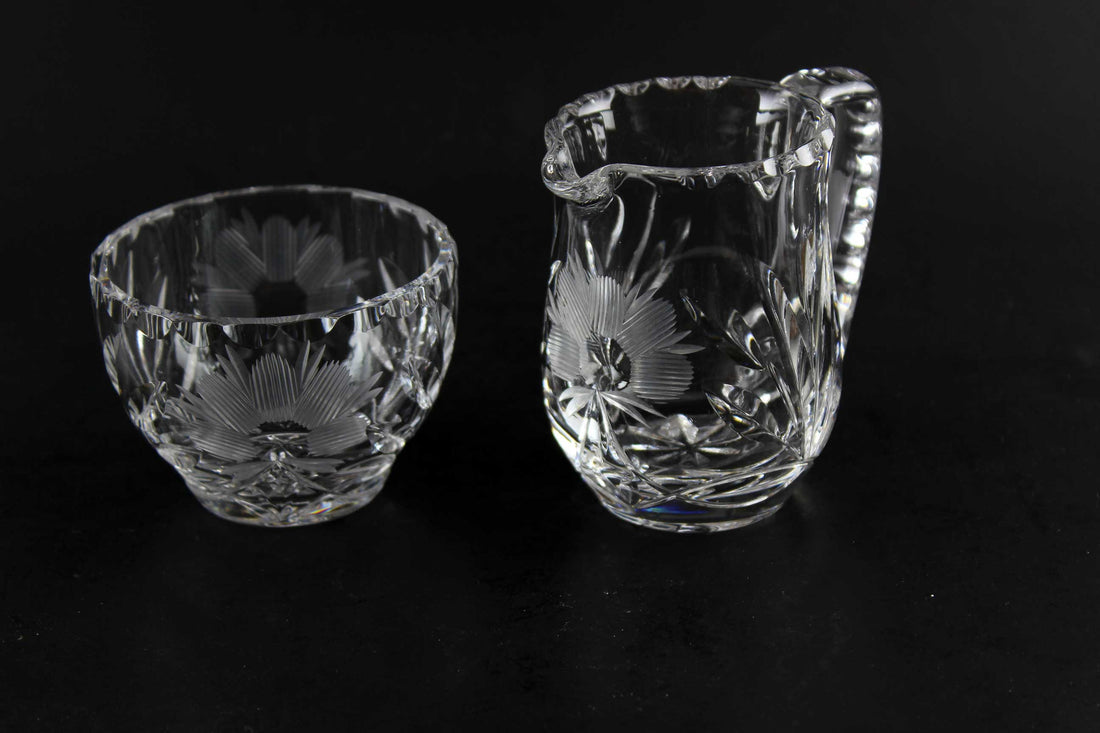 Corn Flower Cream & Sugar Bowl