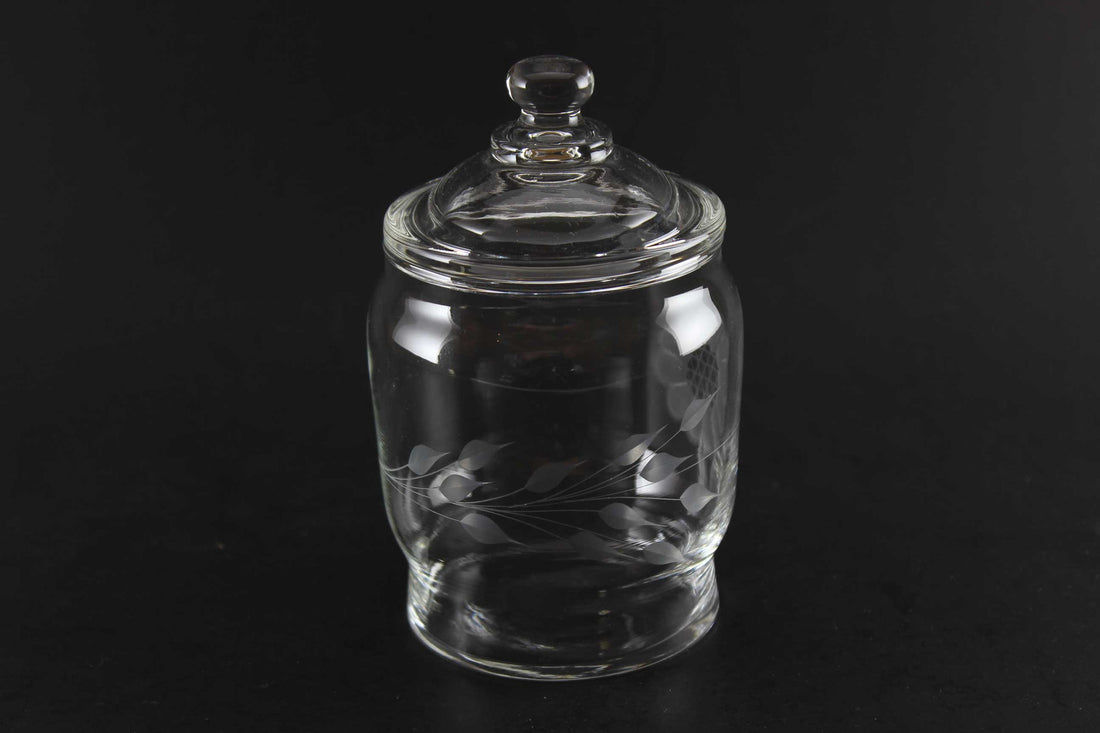 Hughes Corn Flower Crystal Jam/Condiment Jar