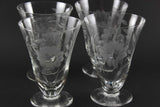 Hughes Cornflower Crystal Parfait Glasses Optic