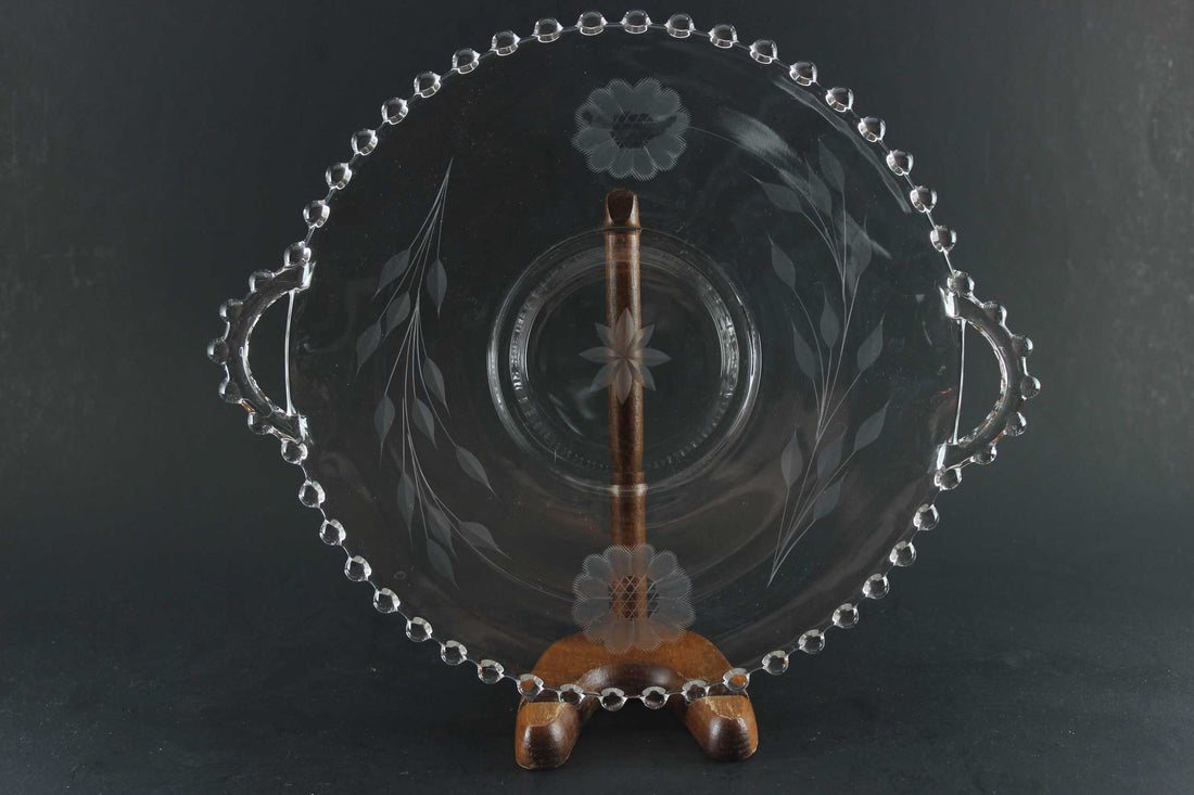 Hughes Candlewick Corn Flower Relish Dish