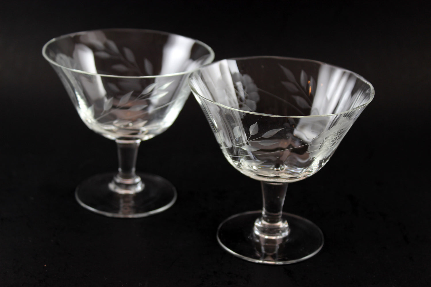 Hughes Cornflower Crystal Sorbet/Dessert Glasses