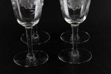 Hughes Corn Flower Crystal White Wine Glasses