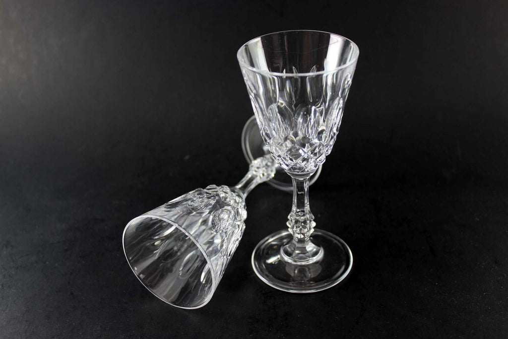 Vintage Laurel Leaf Cordial Liqueur Glasses Small Wine Glasses