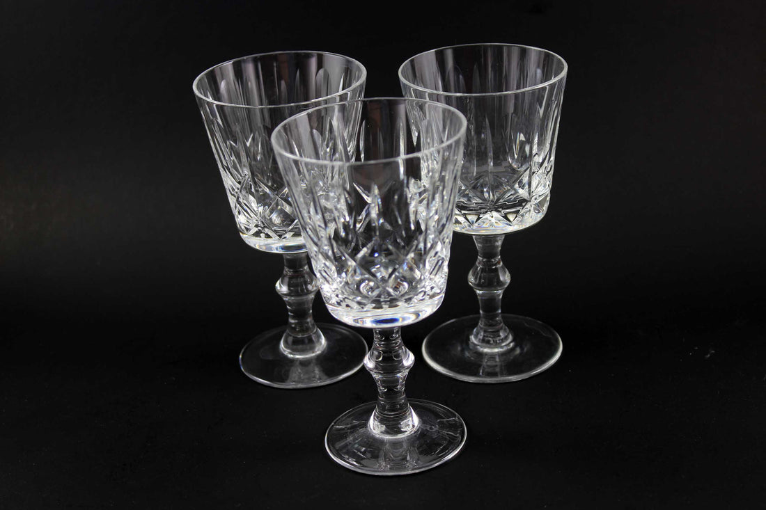 Cross and Olive Crystal Red Wine Glasses 