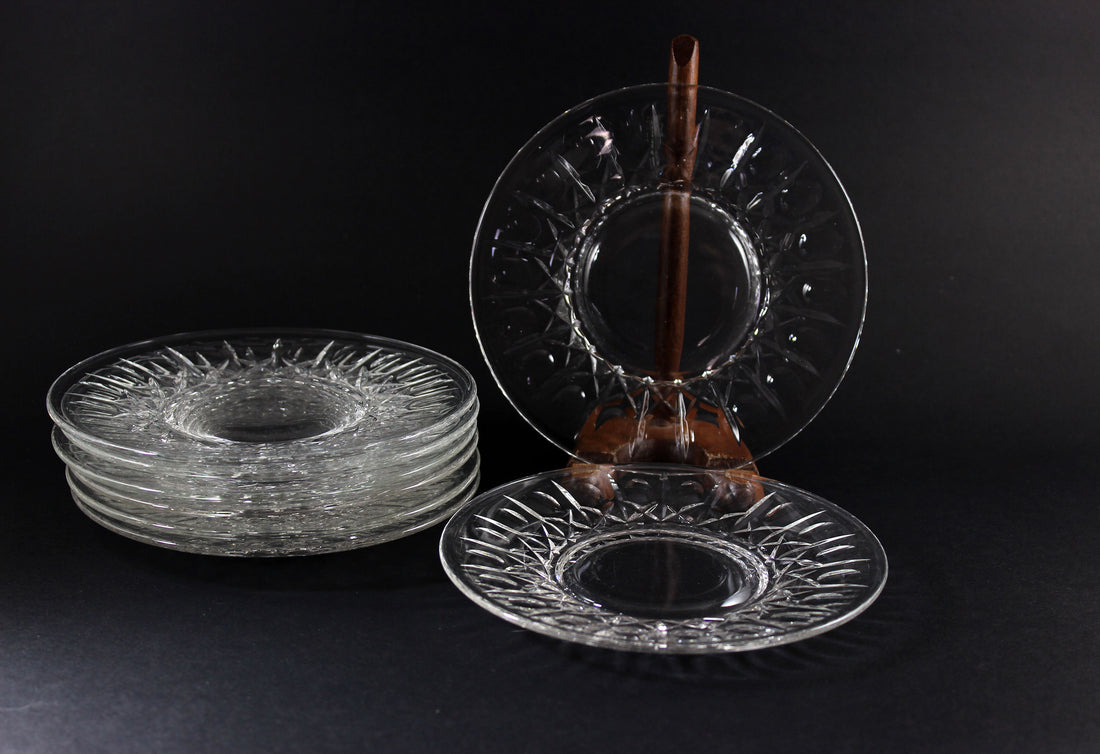 Cross and Olive Crystal, Dessert Plates