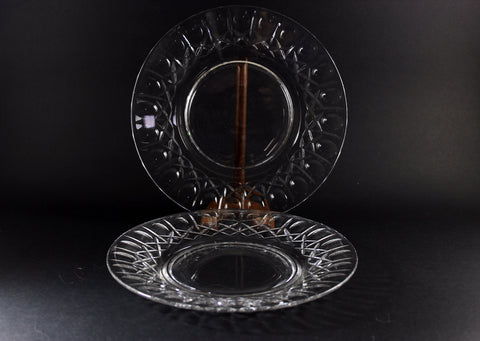 Cross and Olive Crystal Serving Plates