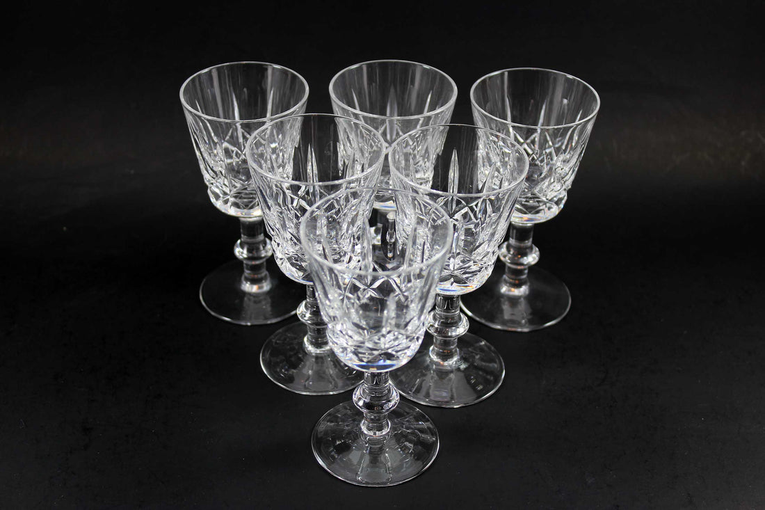Cross and Olive Crystal,  Sherry or Port Glasses