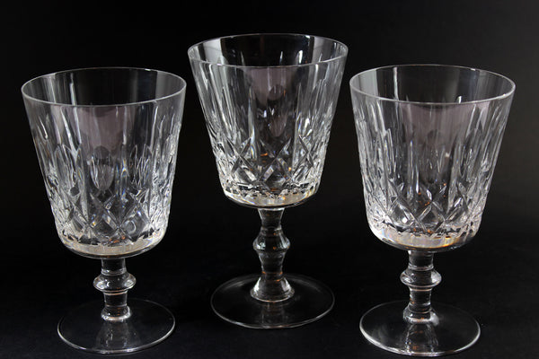 Cross and Olive Crystal,  Water Glasses (4)