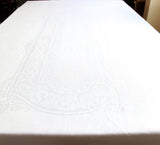 Double Damask Linen Tablecloth
