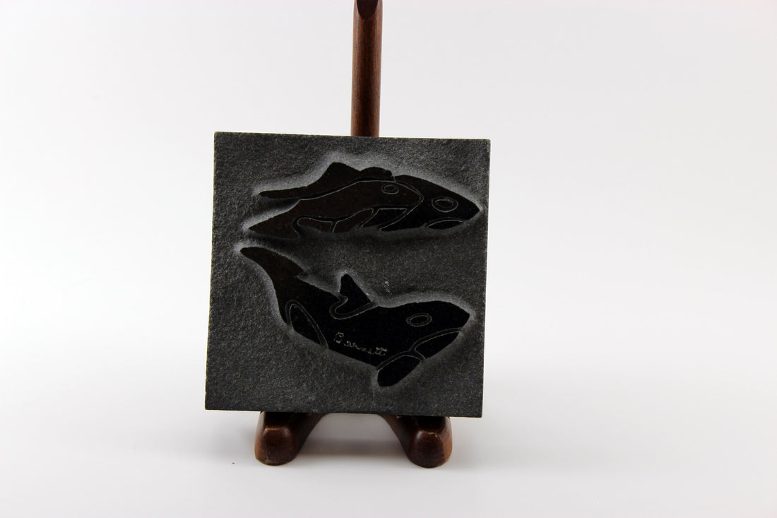 David Bernett Relief Sculpture Orcas