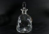 Antique Glass Decanter with Victorian Sterling Sherry Bar Label