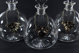 Antique Glass Decanter with Victorian Sterling Malmsey Bar Label